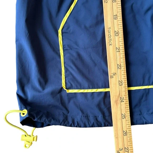 Hunter Brand Full Zip Large Hooded Navy Windbreaker Vest Jacket - Picture 11 of 16